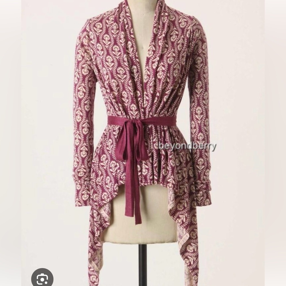 Field flower for Anthropologie Open-Front Patterned Women's Sweater Cardigan